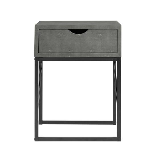 Walker Edison 18" 1-Drawer Shagreen Side Table
